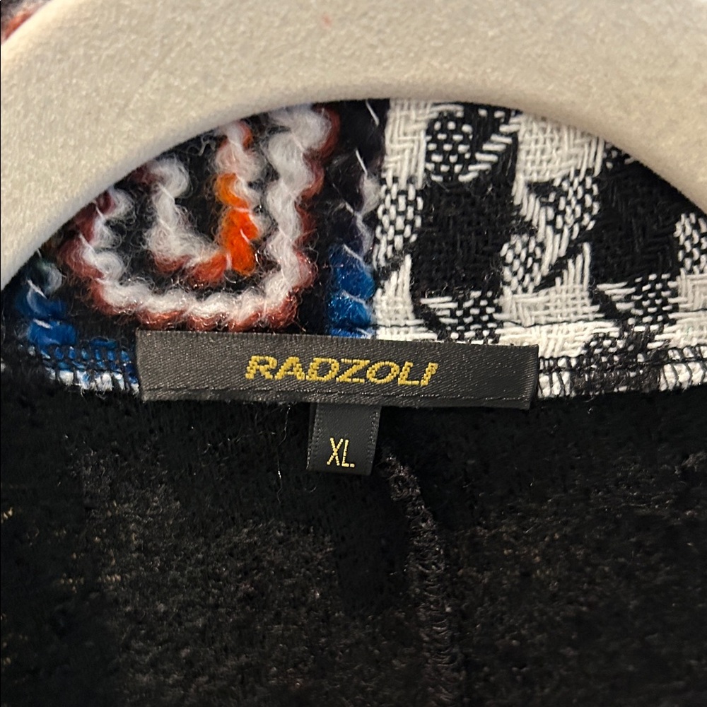 Radzoli Black and Red Patchwork Blazer - Picture 2 of 7